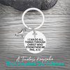 Inspirational Christian figure skating keychain with silver ice skate charm and cross