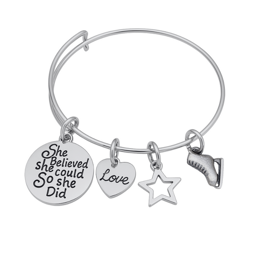Figure Skating She Believed She Could So She Did Bracelet