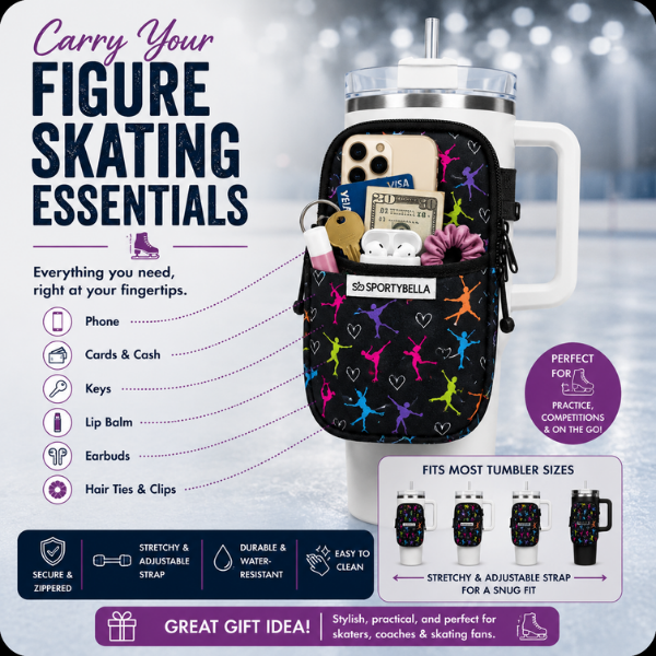 Figure Skating Water Bottle Pouch