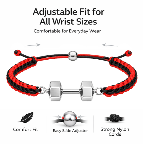 Fitness Adjustable Multi Colored Connector Rope Bracelet