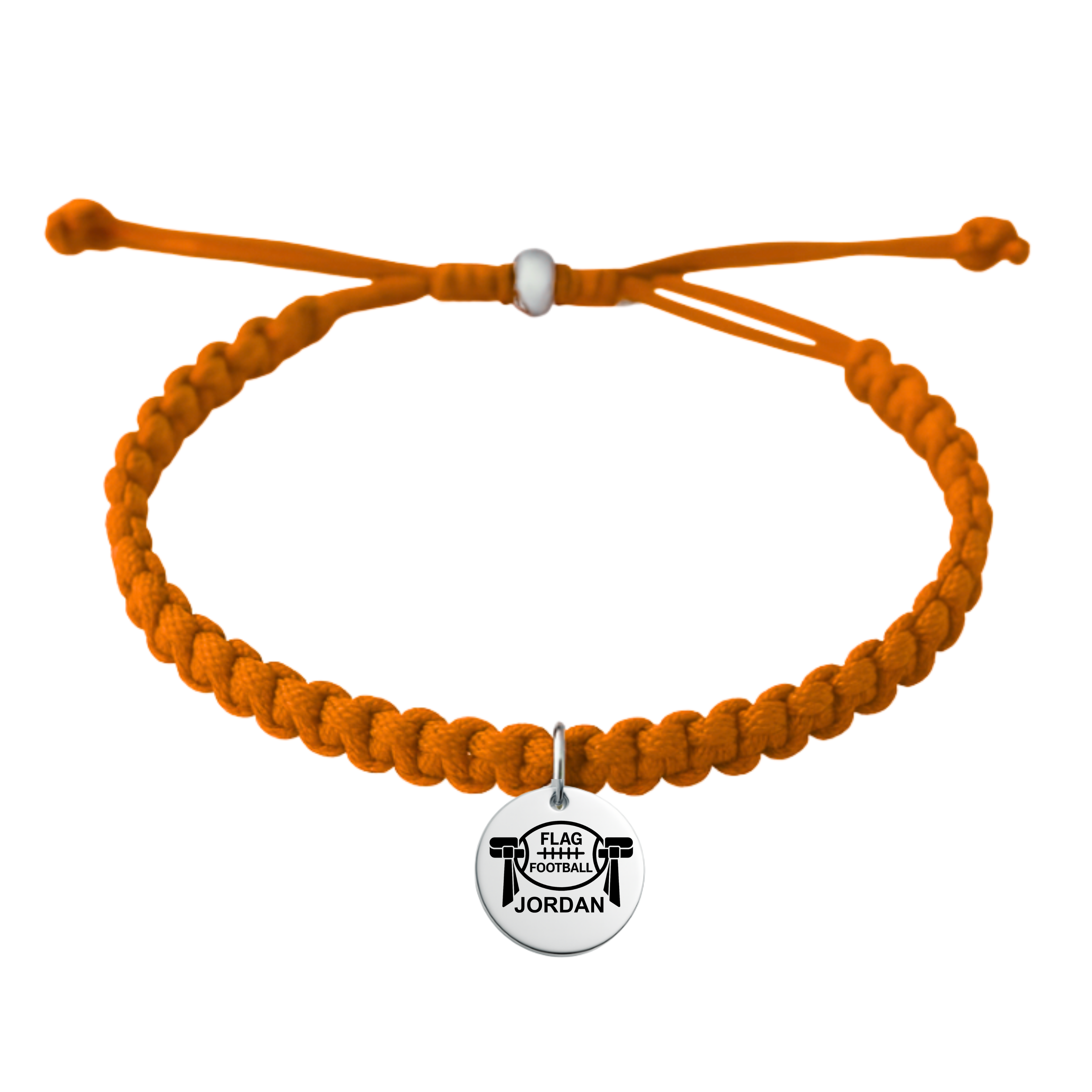 Personalized Flag Football Rope Bracelet- Pick Color