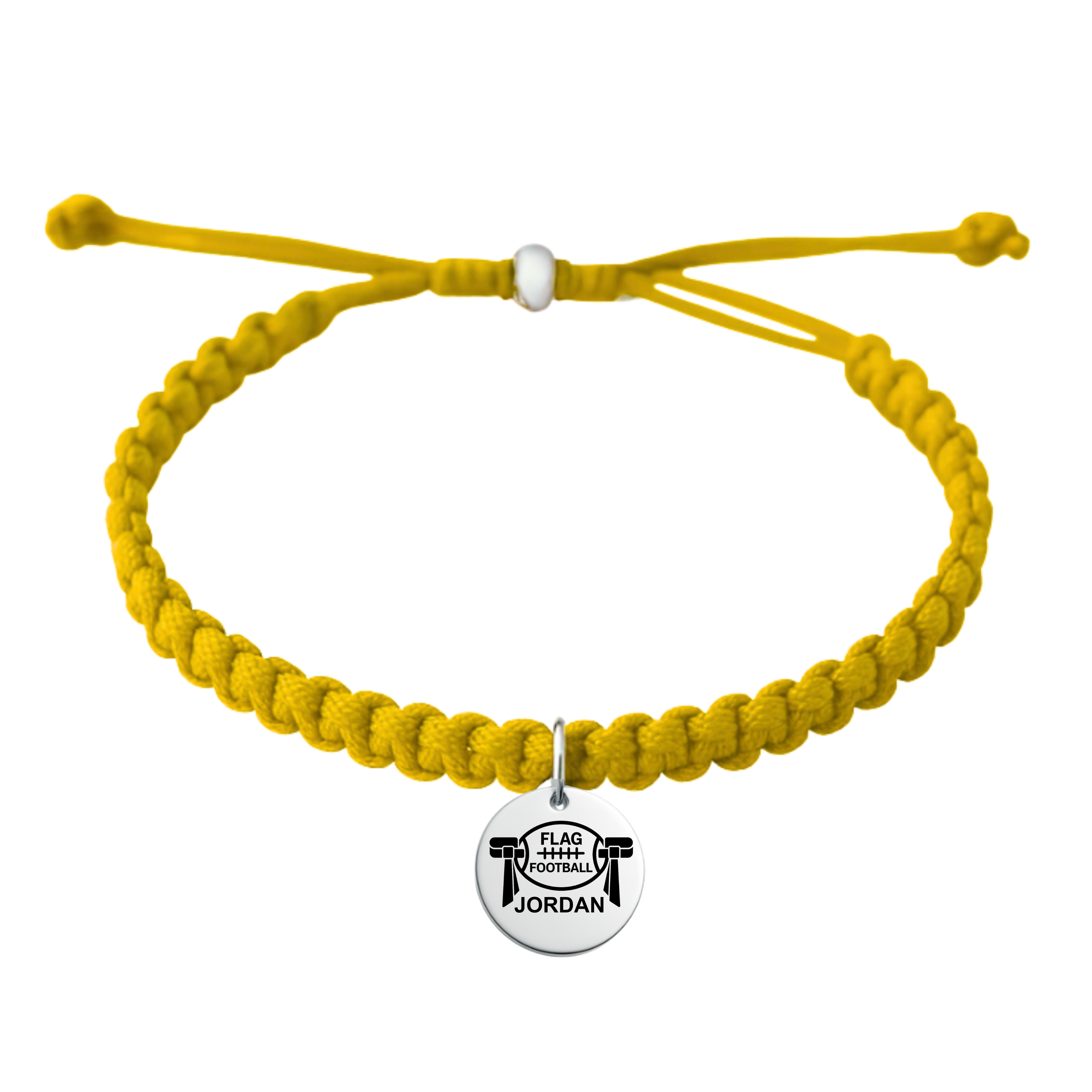 Personalized Flag Football Rope Bracelet- Pick Color