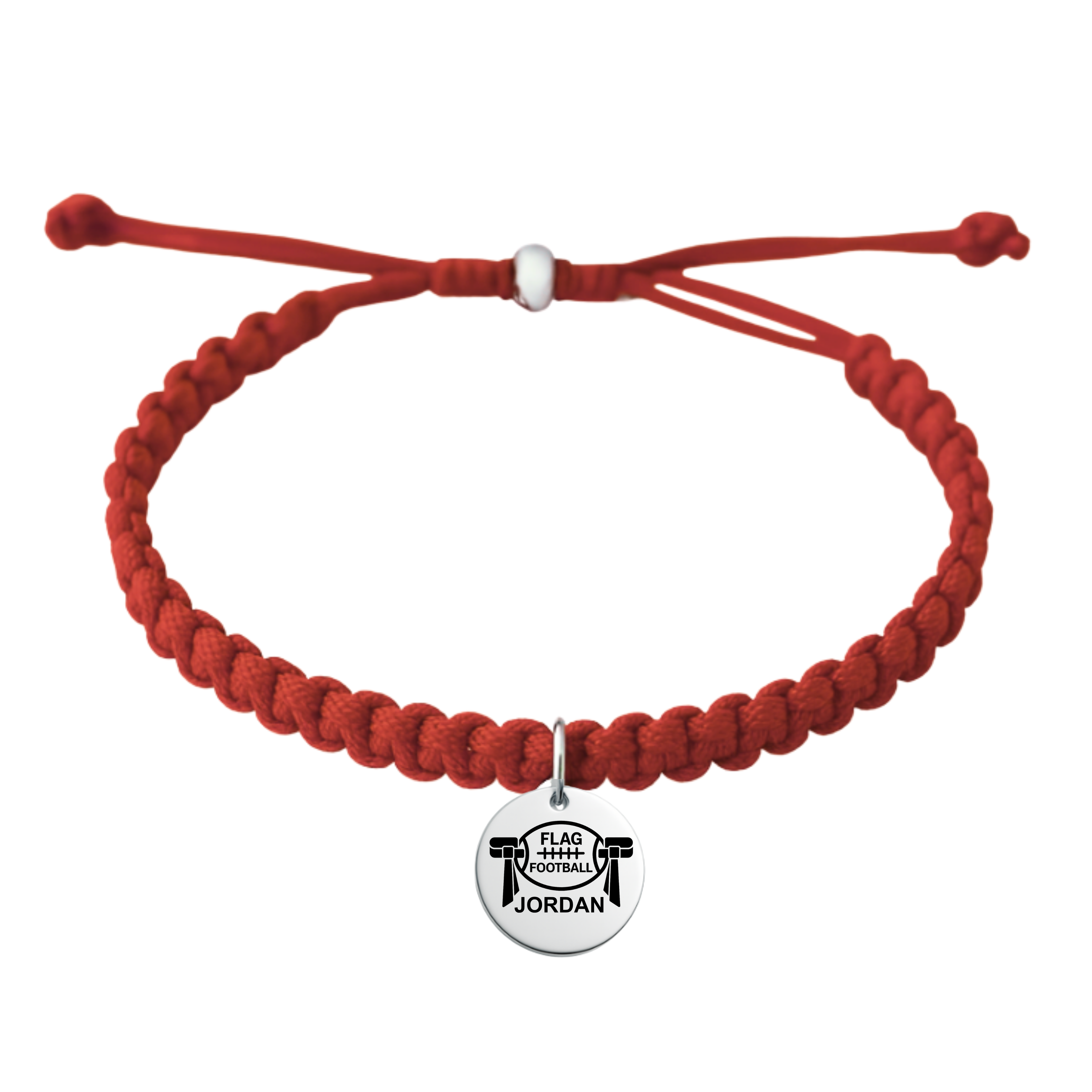 Personalized Flag Football Rope Bracelet- Pick Color