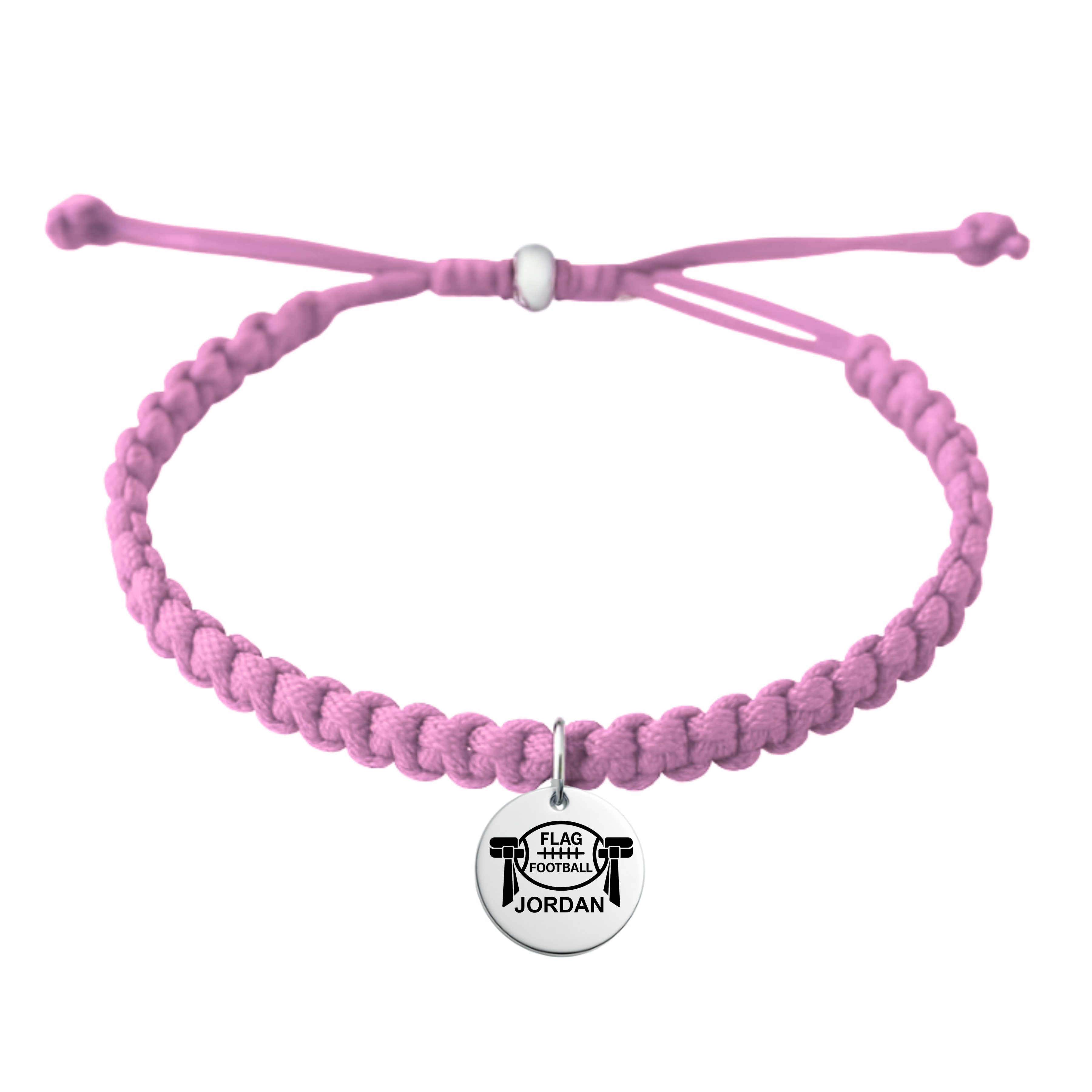 Personalized Flag Football Rope Bracelet- Pick Color