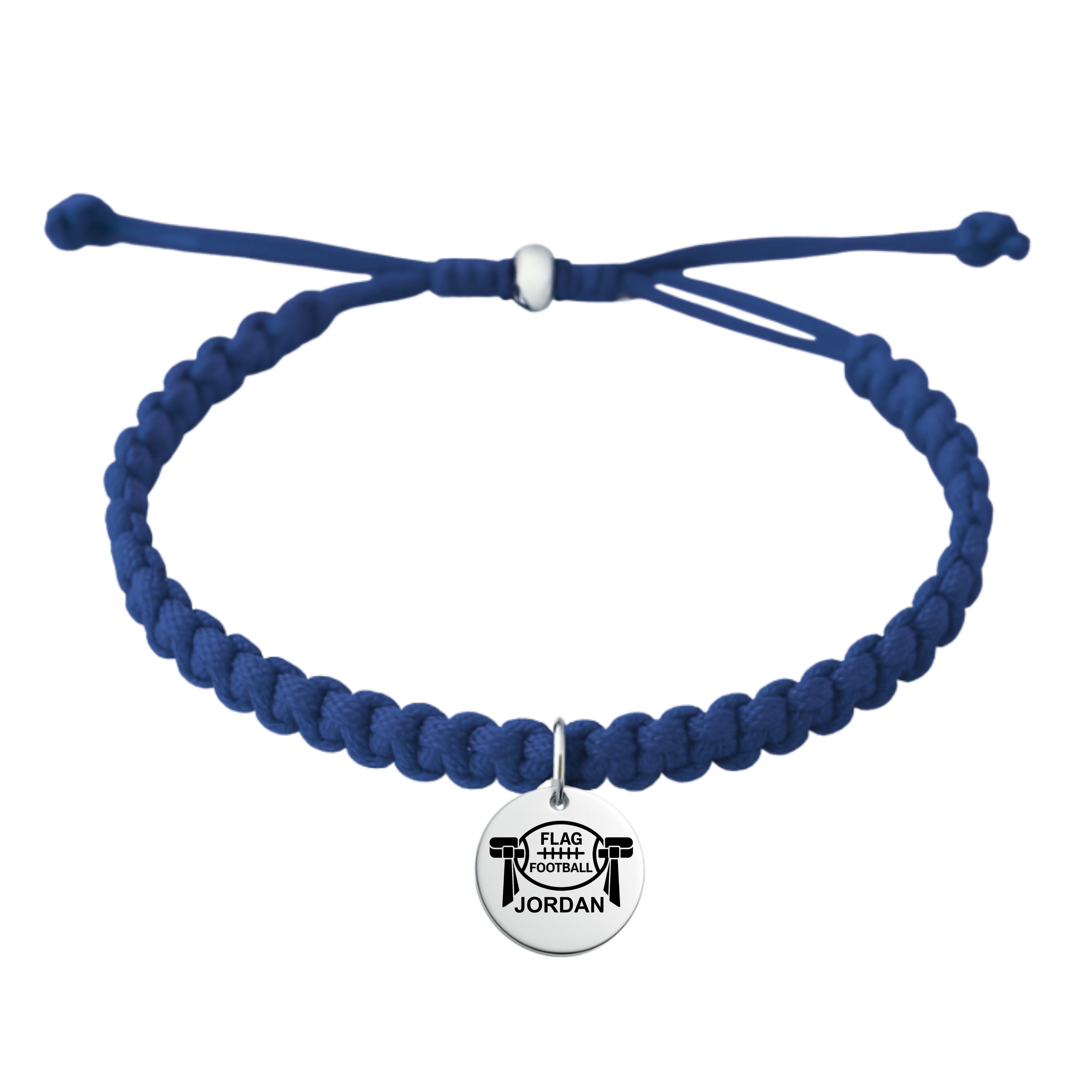 Personalized Flag Football Rope Bracelet- Pick Color