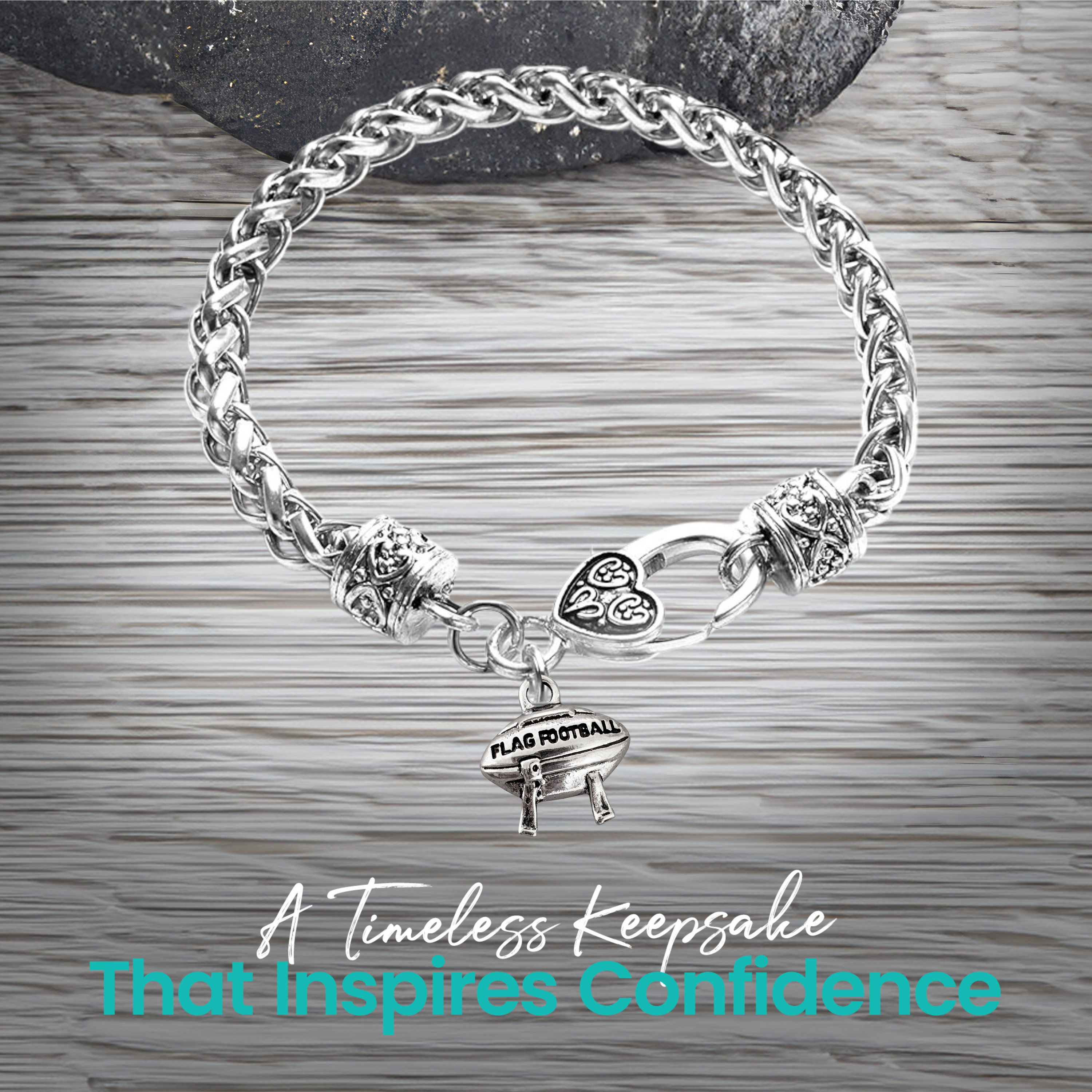 Flag Football Wheat Chain Bracelet