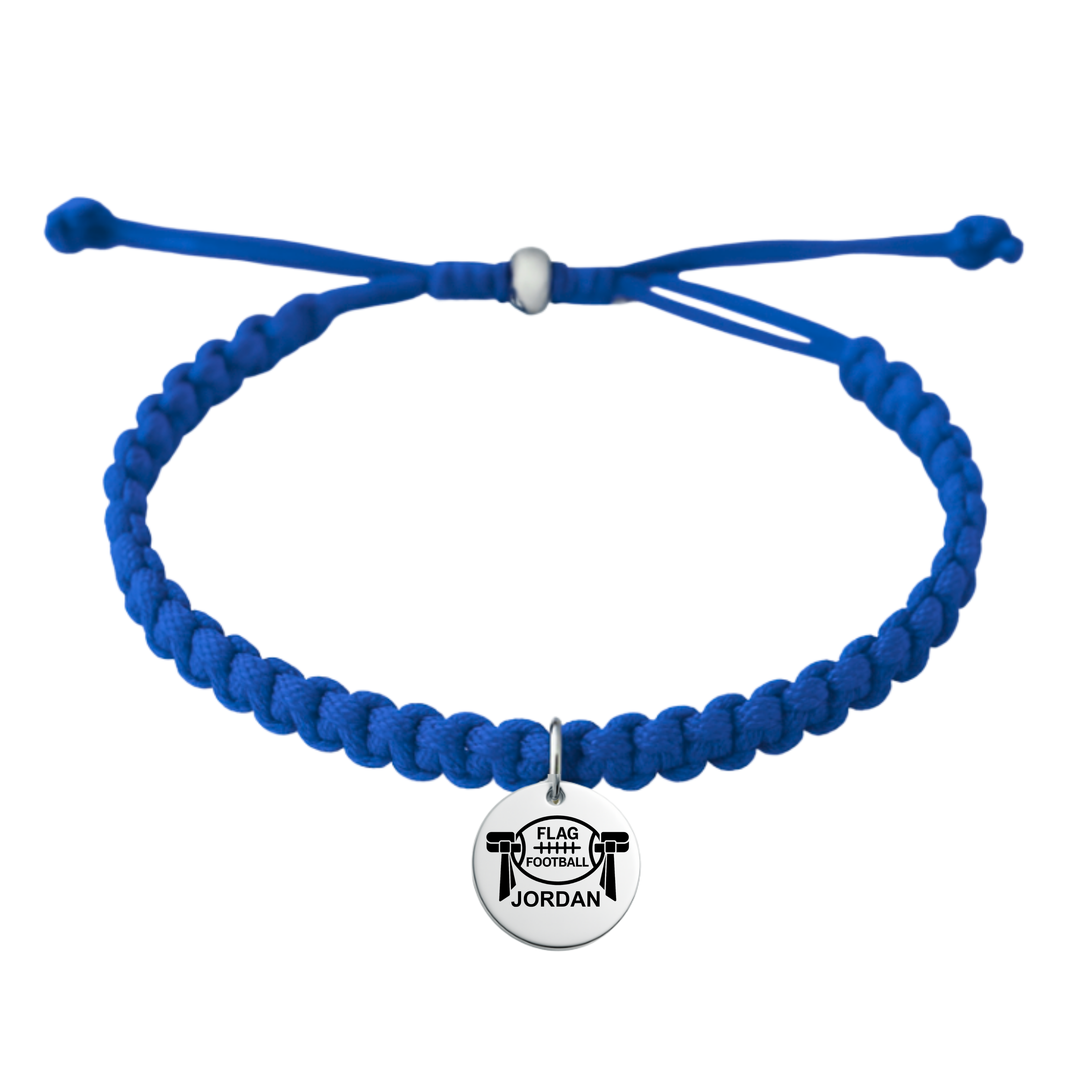 Personalized Flag Football Rope Bracelet- Pick Color