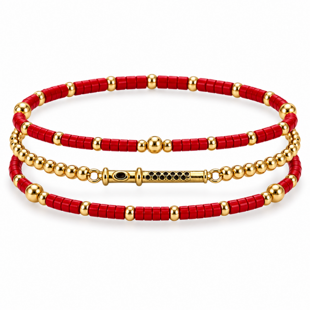 Flute Music Instrument Bracelet Stack