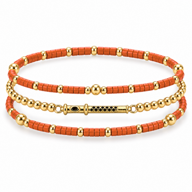 Flute Music Instrument Bracelet Stack