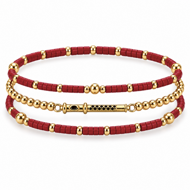 Flute Music Instrument Bracelet Stack