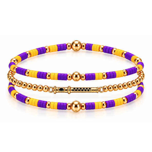 Flute Music Instrument Bracelet Stack