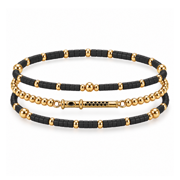 Flute Music Instrument Bracelet Stack