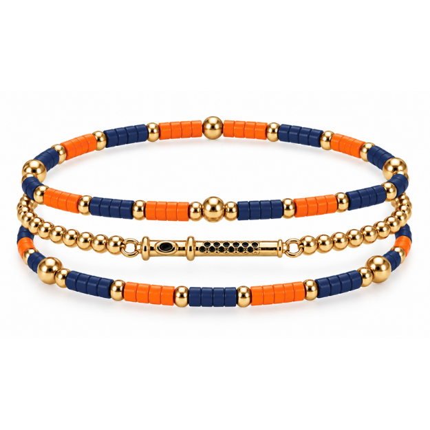 Flute Music Instrument Bracelet Stack