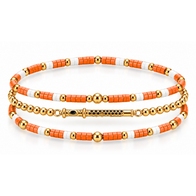 Flute Music Instrument Bracelet Stack