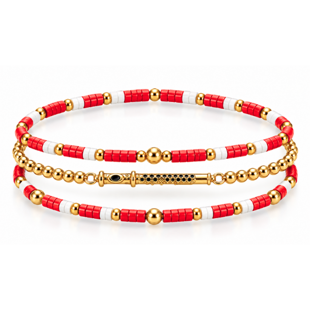 Flute Music Instrument Bracelet Stack