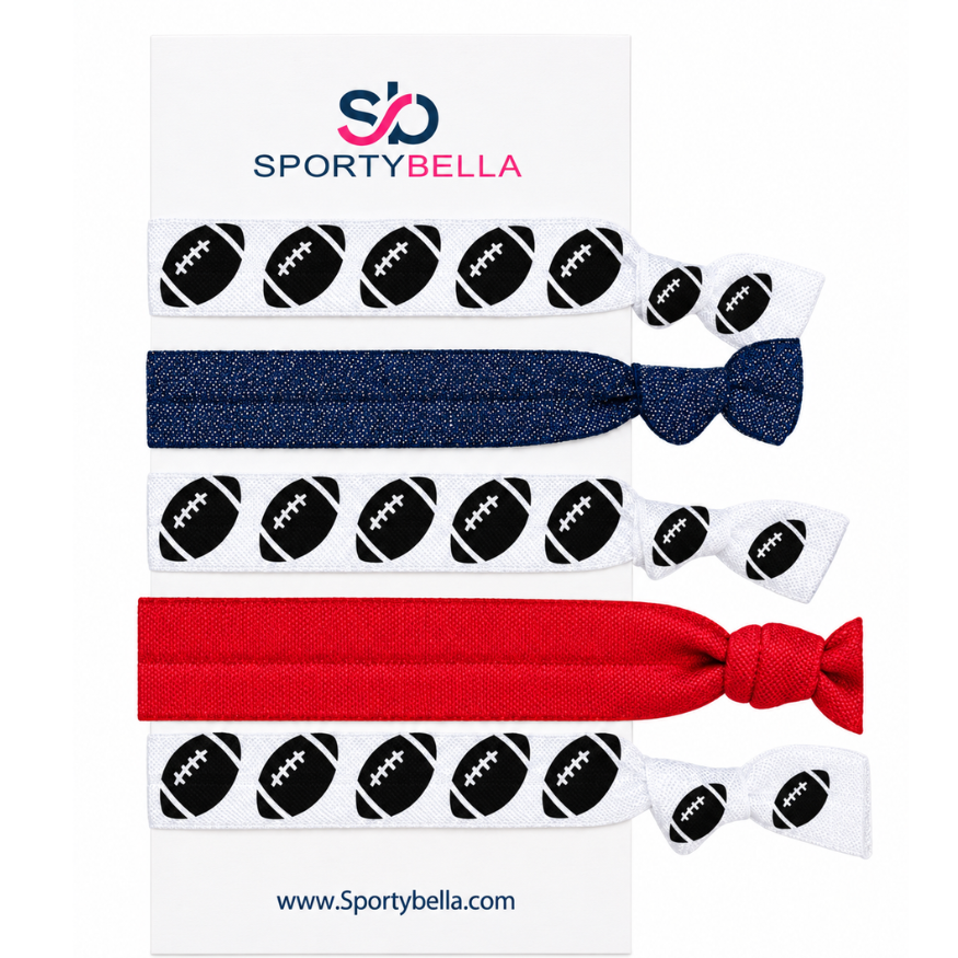 Football Hair Ties- Pick Colors