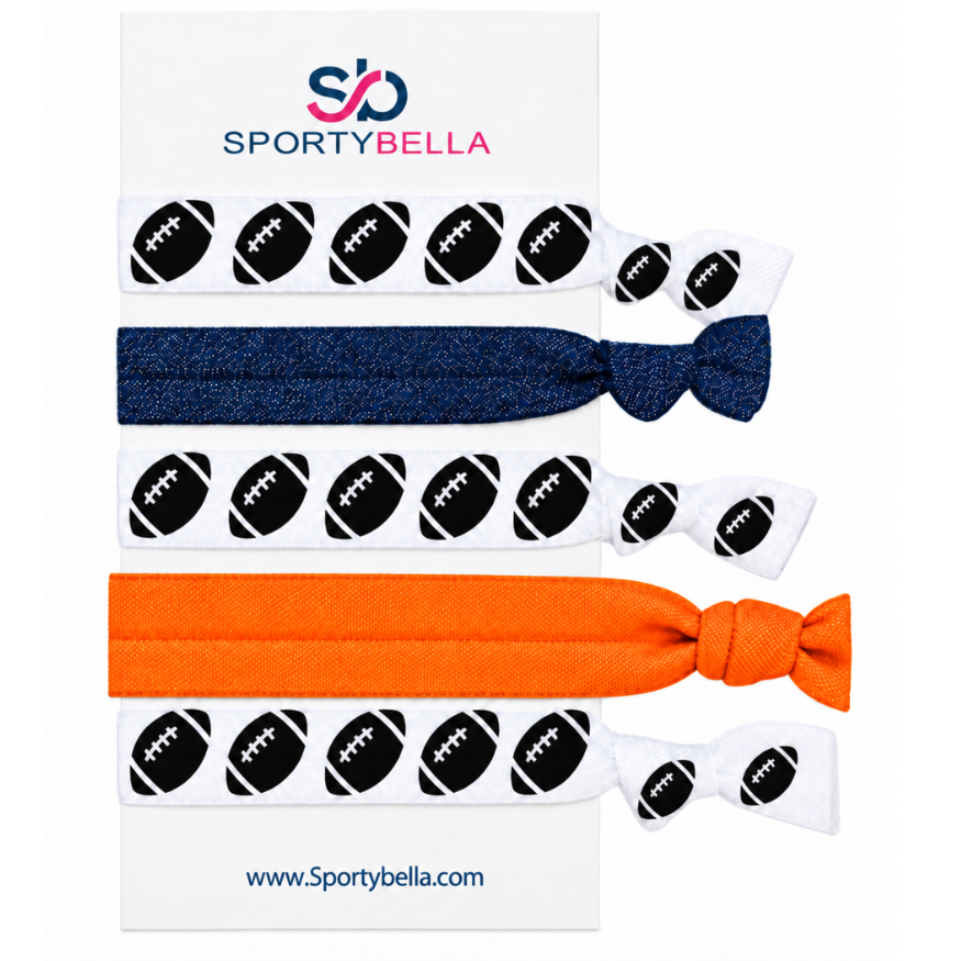 Football Hair Ties- Pick Colors