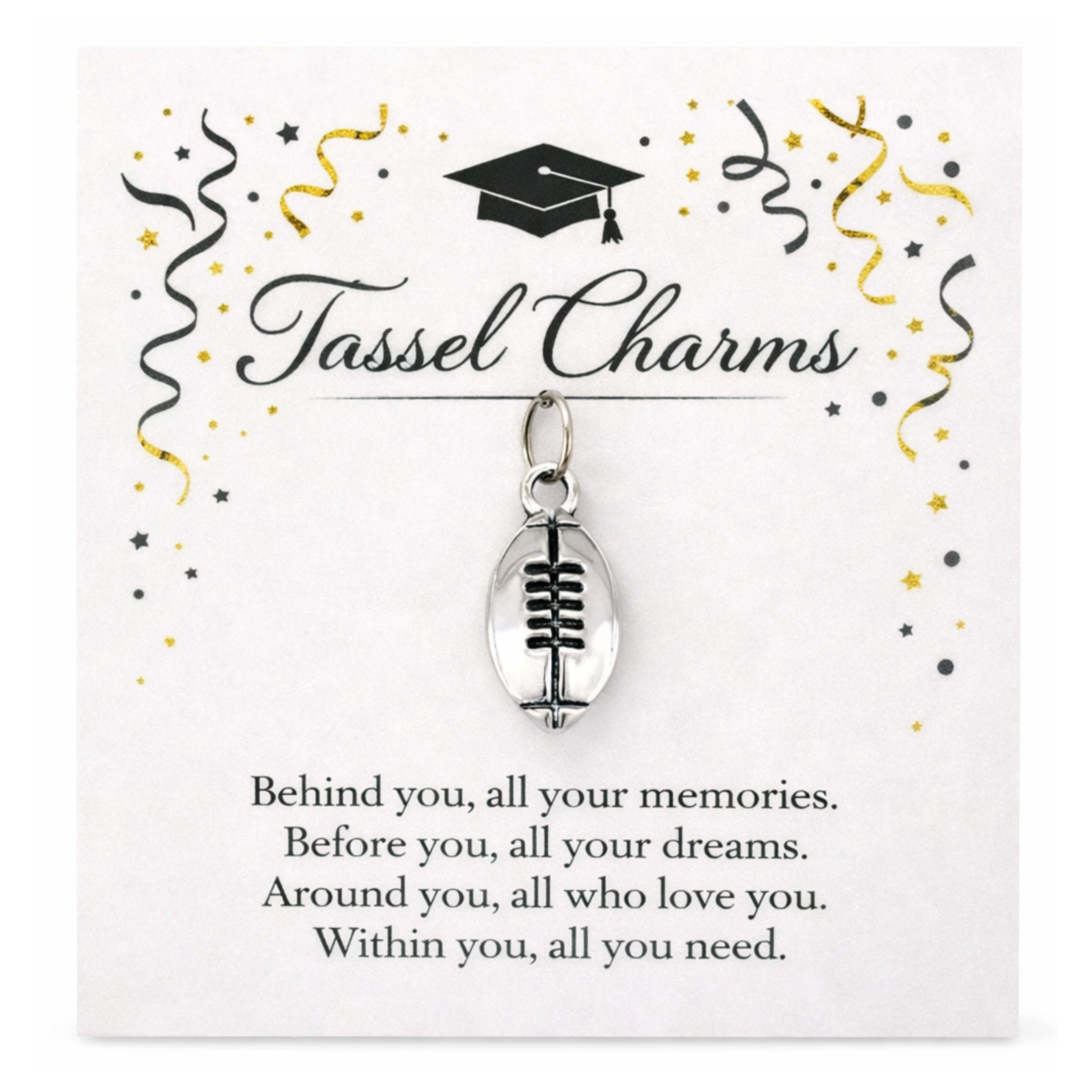 Football Graduation Tassel Charm