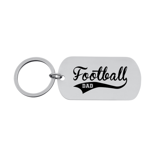 Football Dad Keychain - Different Styles & Shapes