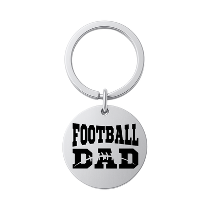 Football Dad Keychain - Different Styles & Shapes