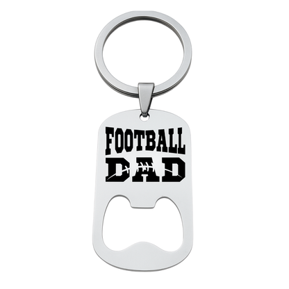 Football Dad Keychain - Different Styles & Shapes