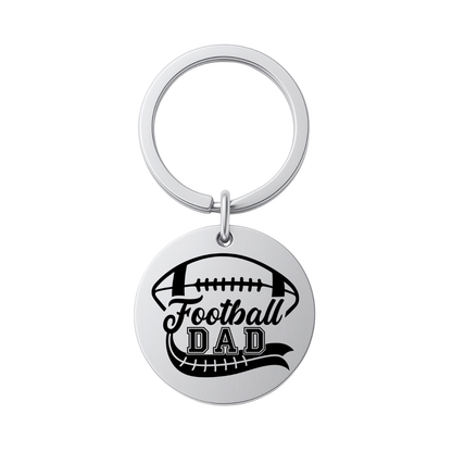 Football Dad Keychain - Different Styles & Shapes