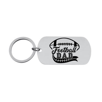 Football Dad Keychain - Different Styles & Shapes
