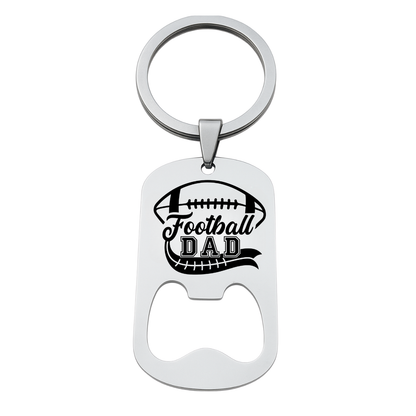Football Dad Keychain - Different Styles & Shapes