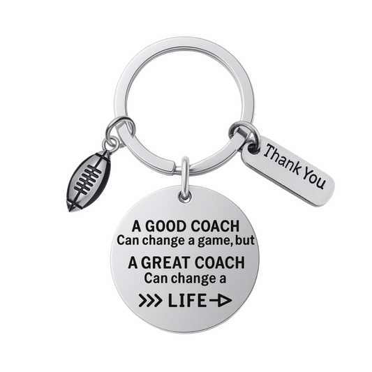 Football Great Coach Can Change a Life Keychain
