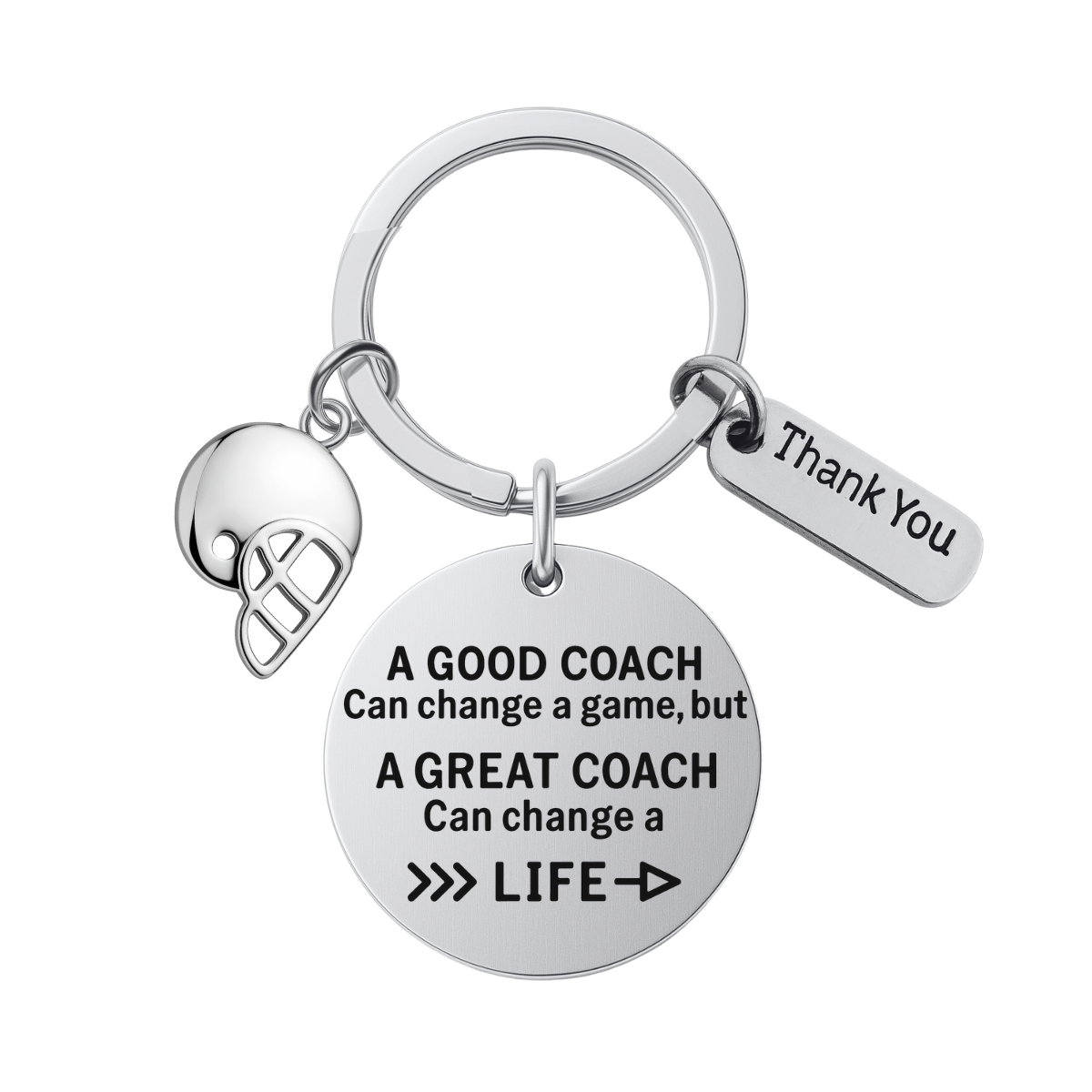Football Great Coach Can Change a Life Keychain