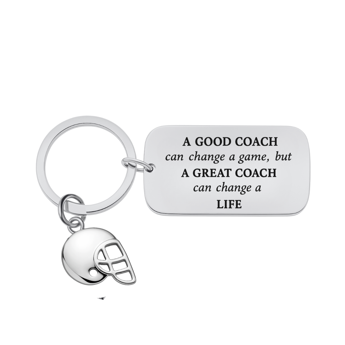 Football Great Coach Can Change a Life Keychain