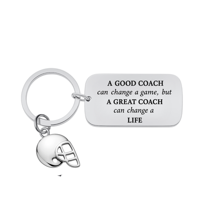 Football Great Coach Can Change a Life Keychain