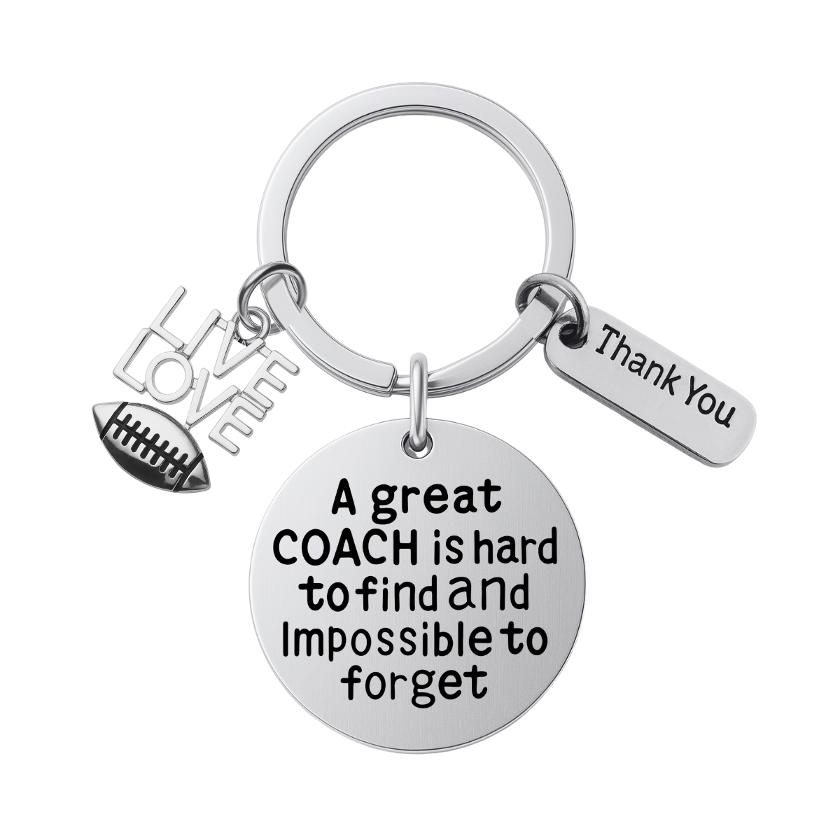 Football Great Coach is Hard to Find Keychain