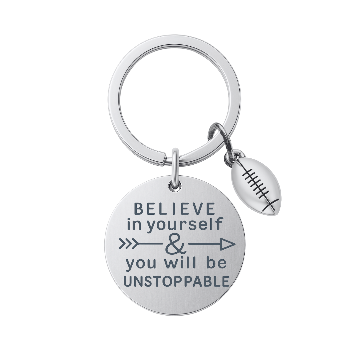 Football Keychain - Believe in Yourself - Pick Style