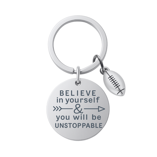 Football Keychain - Believe in Yourself - Pick Style
