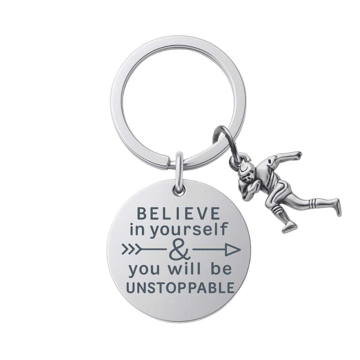 Football Keychain - Believe in Yourself - Pick Style