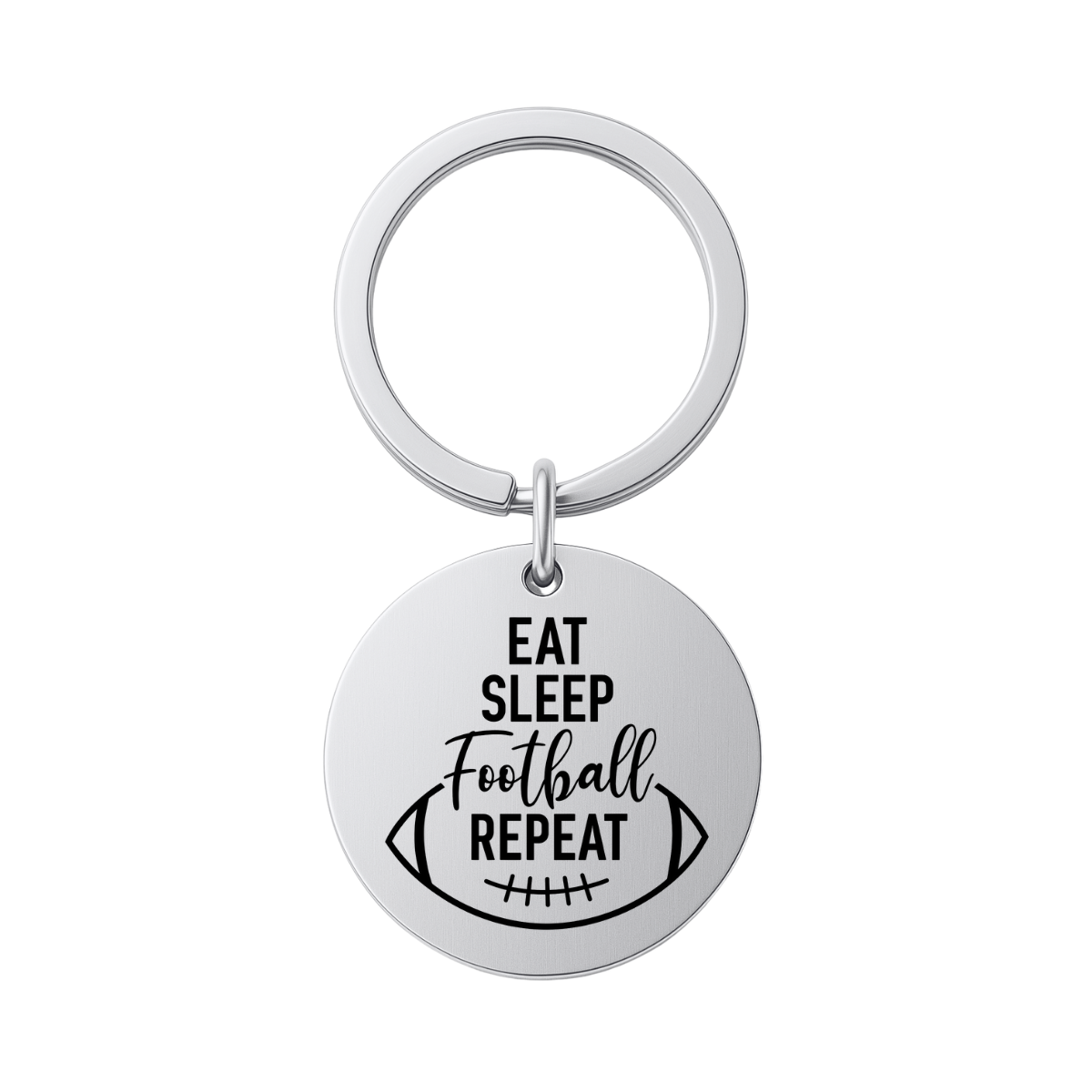 Football Keychain - Eat, Sleep, Football Repeat