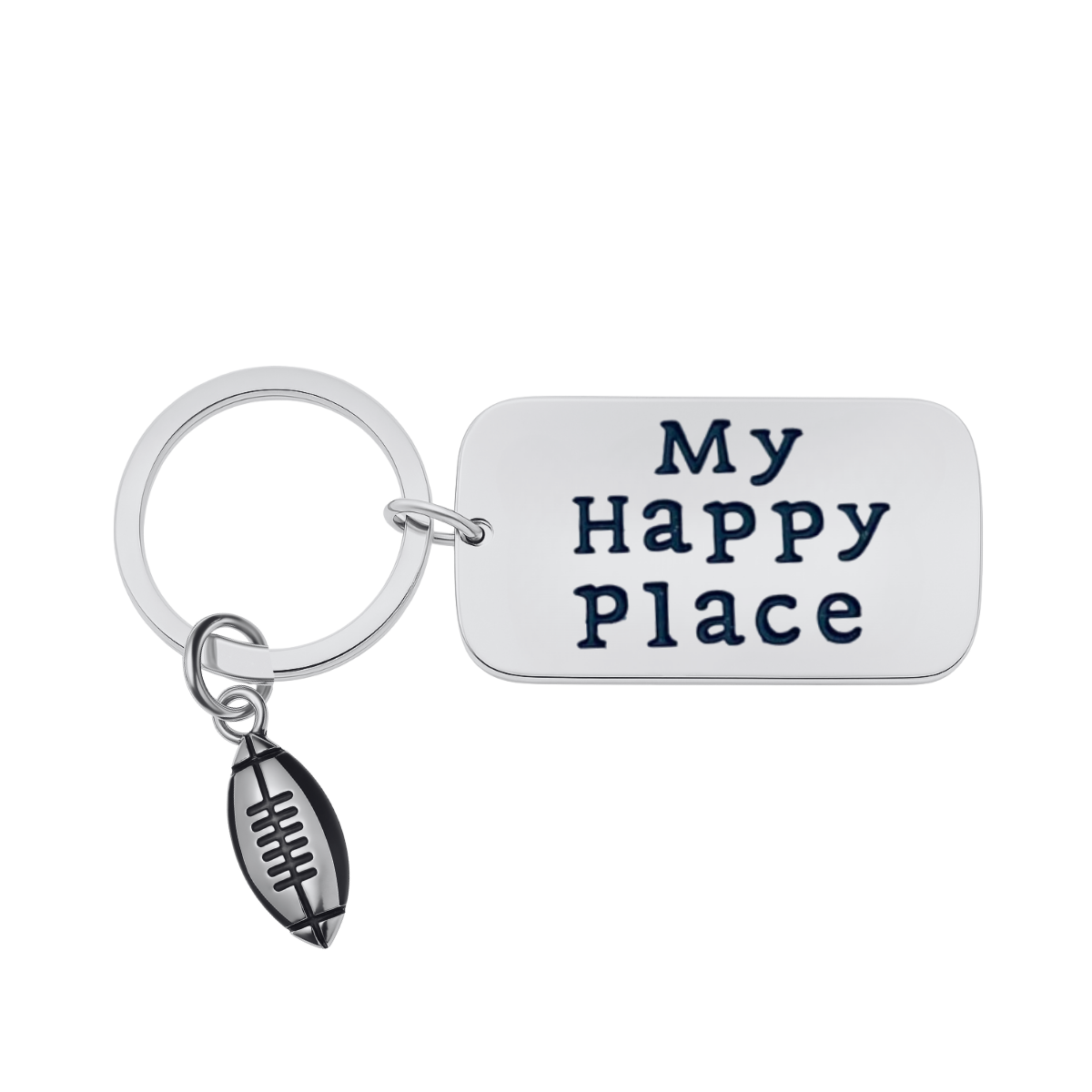 Football Keychain - My Happy Place Charm Keychain - Pick Charm