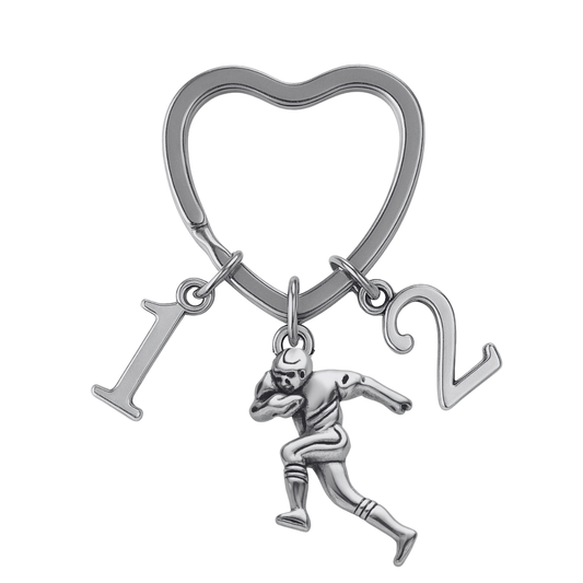 Football Keychain with Players Numbers