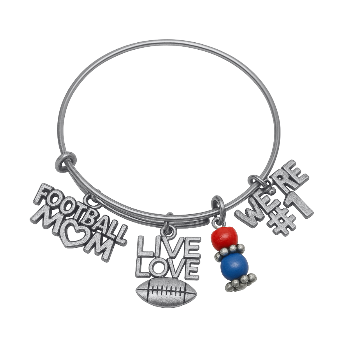 Football Mom Bangle Bracelet