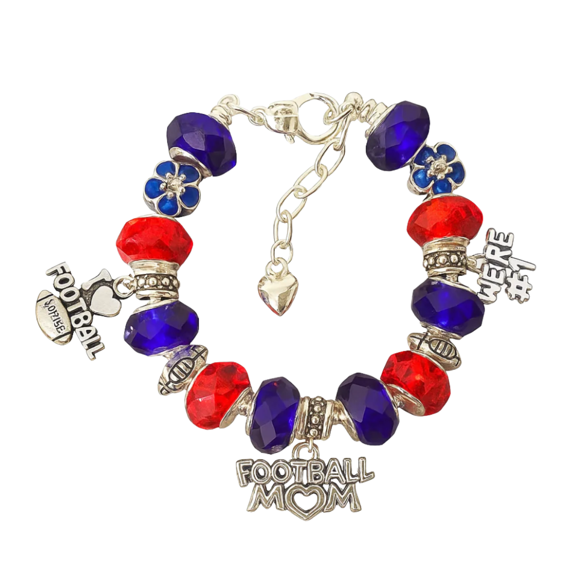 Football Mom Beaded Bracelet - Pick Colors