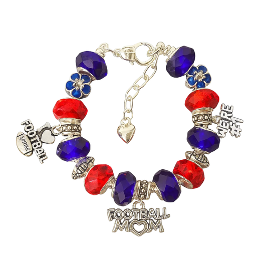 Football Mom Beaded Bracelet - Pick Colors