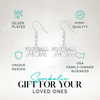 Football Mom charm earrings shown with text highlighting perfect gift idea