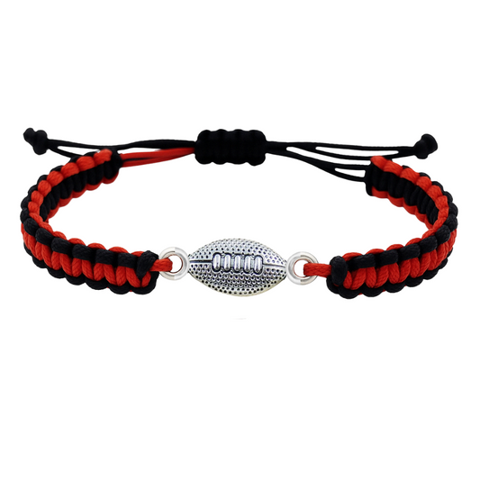 Multi Colored Football Rope Bracelet - Pick Color