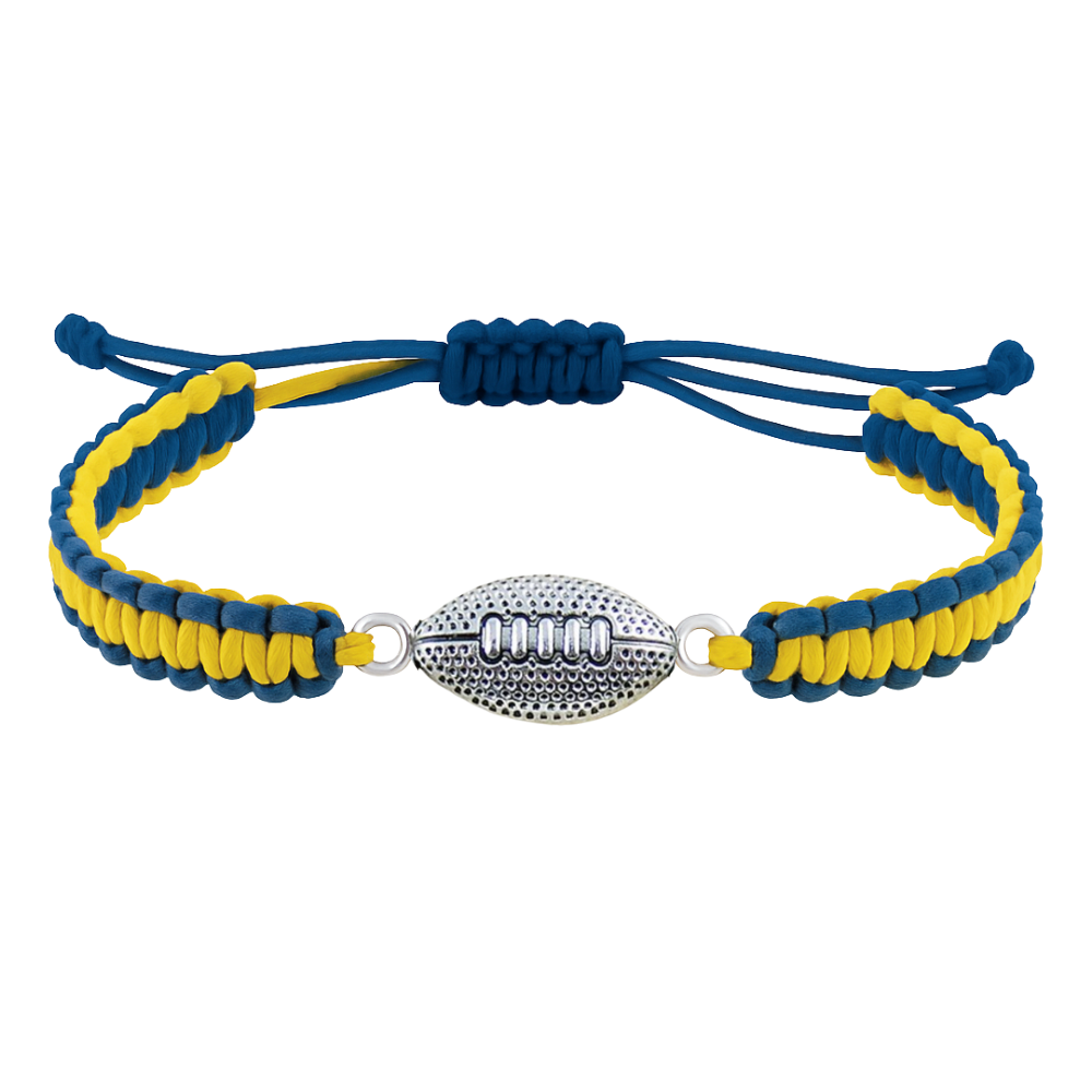 Multi Colored Football Rope Bracelet - Pick Color