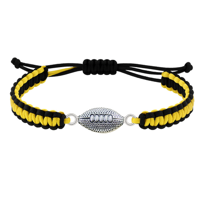 Multi Colored Football Rope Bracelet - Pick Color