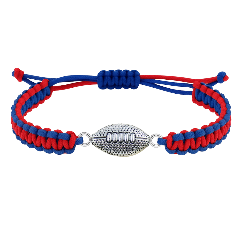 Multi Colored Football Rope Bracelet - Pick Color