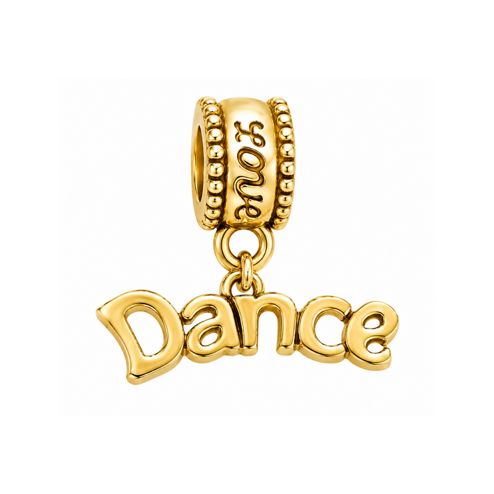 Dance Charm Bead - Gold