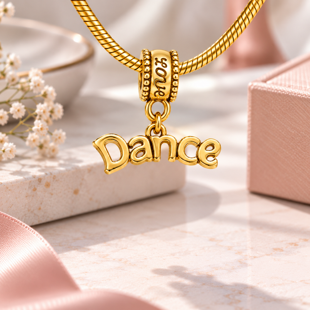 Dance Charm Bead - Gold