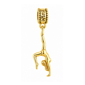 Gymnastics Charm Bead - Gold